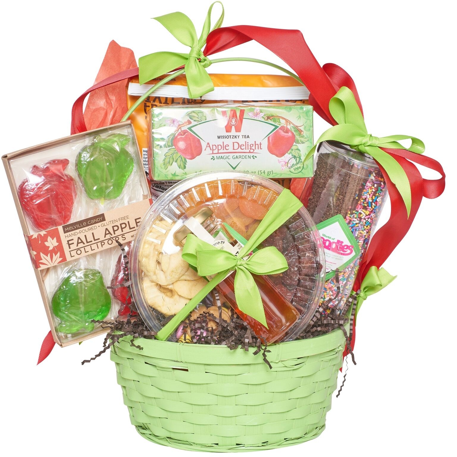Green Apple and Honey Rosh Hashana Tea Set Gift Basket